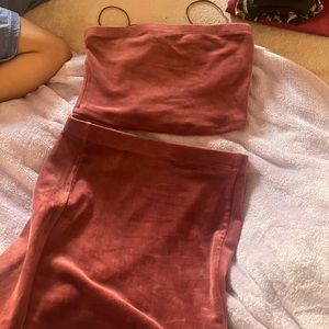 Amazon Two Piece Skirt Set Pink Small